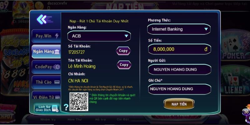 Nạp tiền 789Club Nạp tiền 789Club
